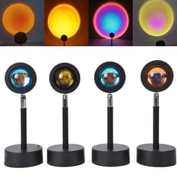 image-Sunset Projection Night Light Lamp Red Atmosphere Bedroom Table Lamp