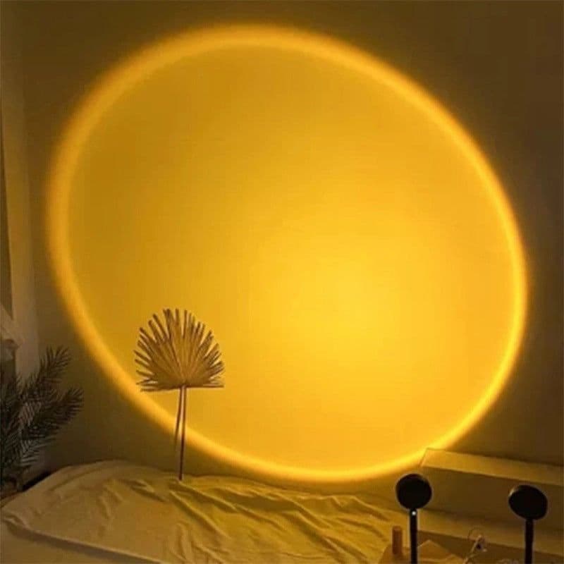image-Sunset Projection Night Light Lamp Red Atmosphere Bedroom Table Lamp