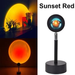 image-Sunset Projection Night Light Lamp Red Atmosphere Bedroom Table Lamp