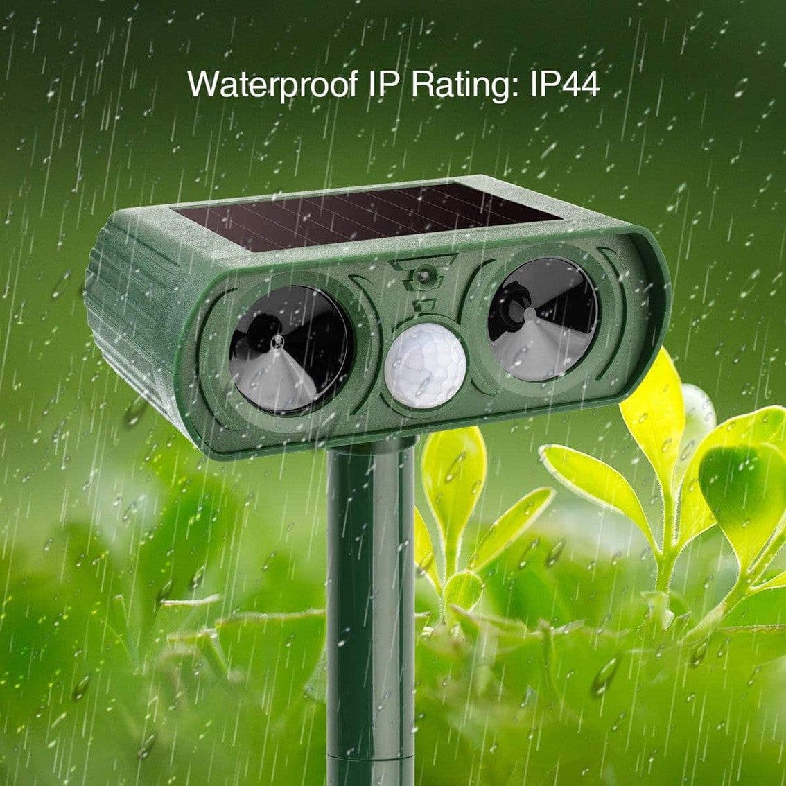 image-Solar Ultrasonic Animal Repeller for Outdoor Use
