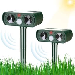 image-Solar Ultrasonic Animal Repeller for Outdoor Use