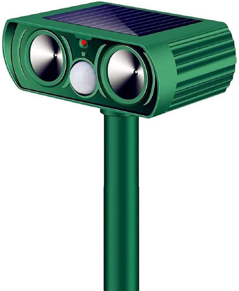 image-Solar Ultrasonic Animal Repeller for Outdoor Use
