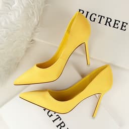 image-BIGTREE Women's Stiletto High Heel Pointed Toe Suede Pumps