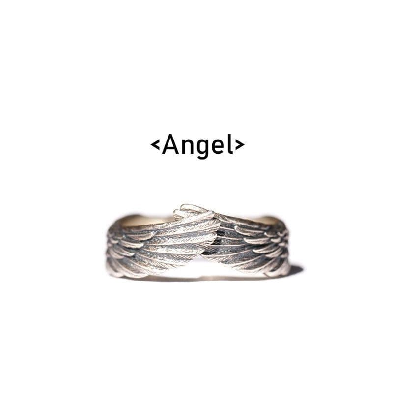 image-Xinqi Angel Wings Ring Adjustable Copper Fashion Ring J102