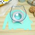 image-Le Pudding Double Bowl Cat Dog Pet Feeder Plastic Inclined Neck