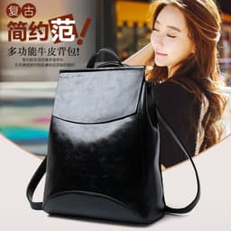 image-Nylon Stripe Backpack Women Casual Daily 20L Yellow Brown
