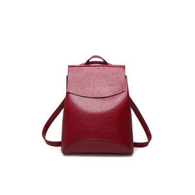 image-Nylon Stripe Backpack Women Casual Daily 20L Yellow Brown