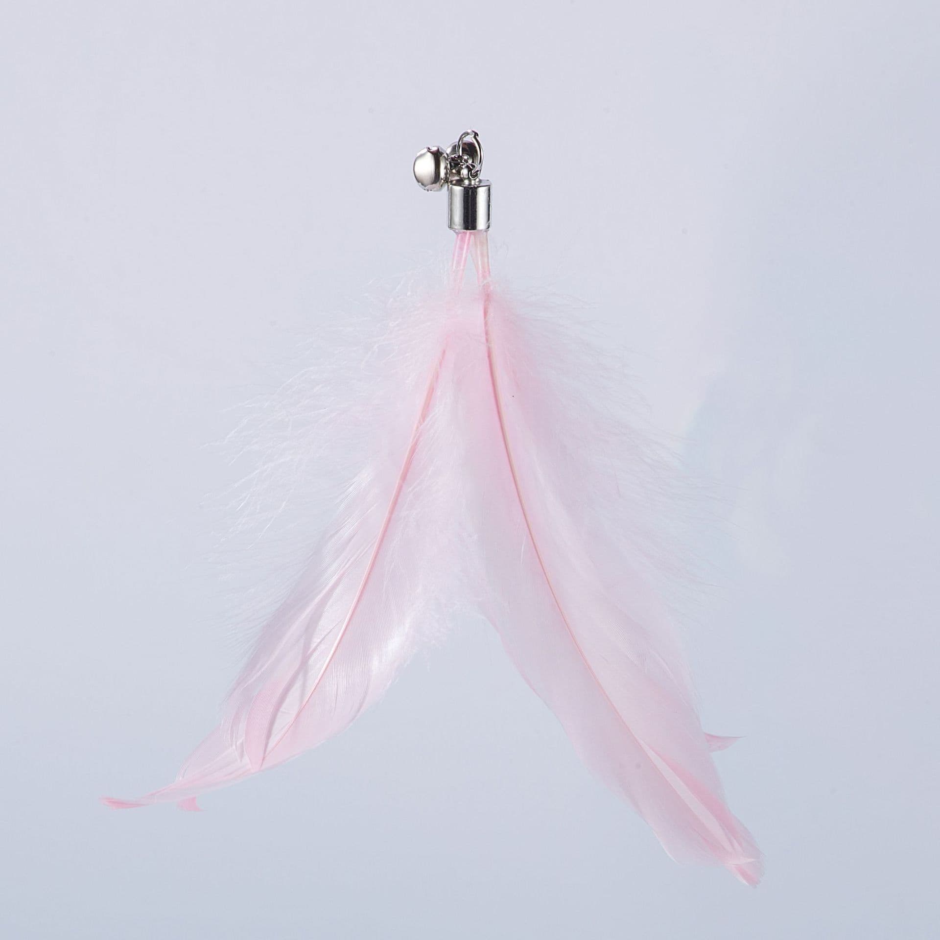image-Cat Teaser Wand with Suction Cup, Feather, Replacement Heads & Bell