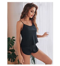 image-Yaoting Satin Camisole Pajama Set Women's Summer Shorts 2299
