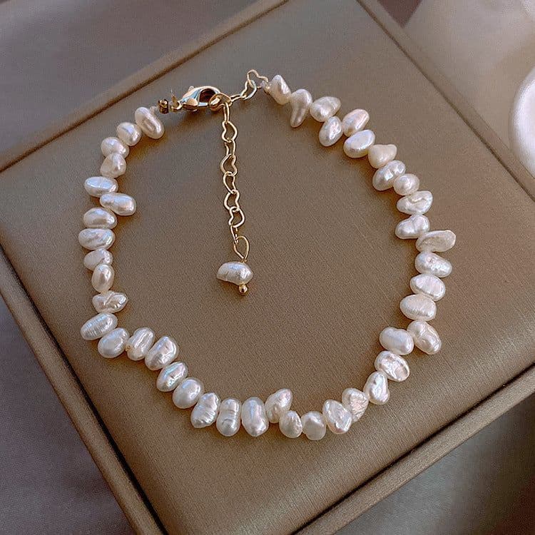 image-Natural Freshwater Pearl Baroque Bracelet Women's Korean Style