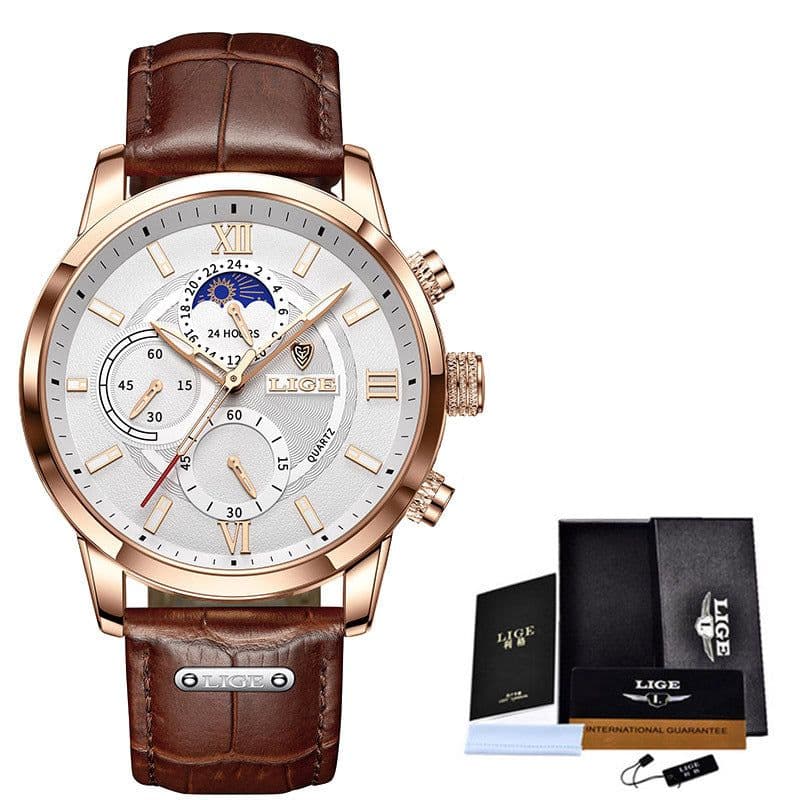 image-Lige LG8932 Quartz Chronograph Business Watch