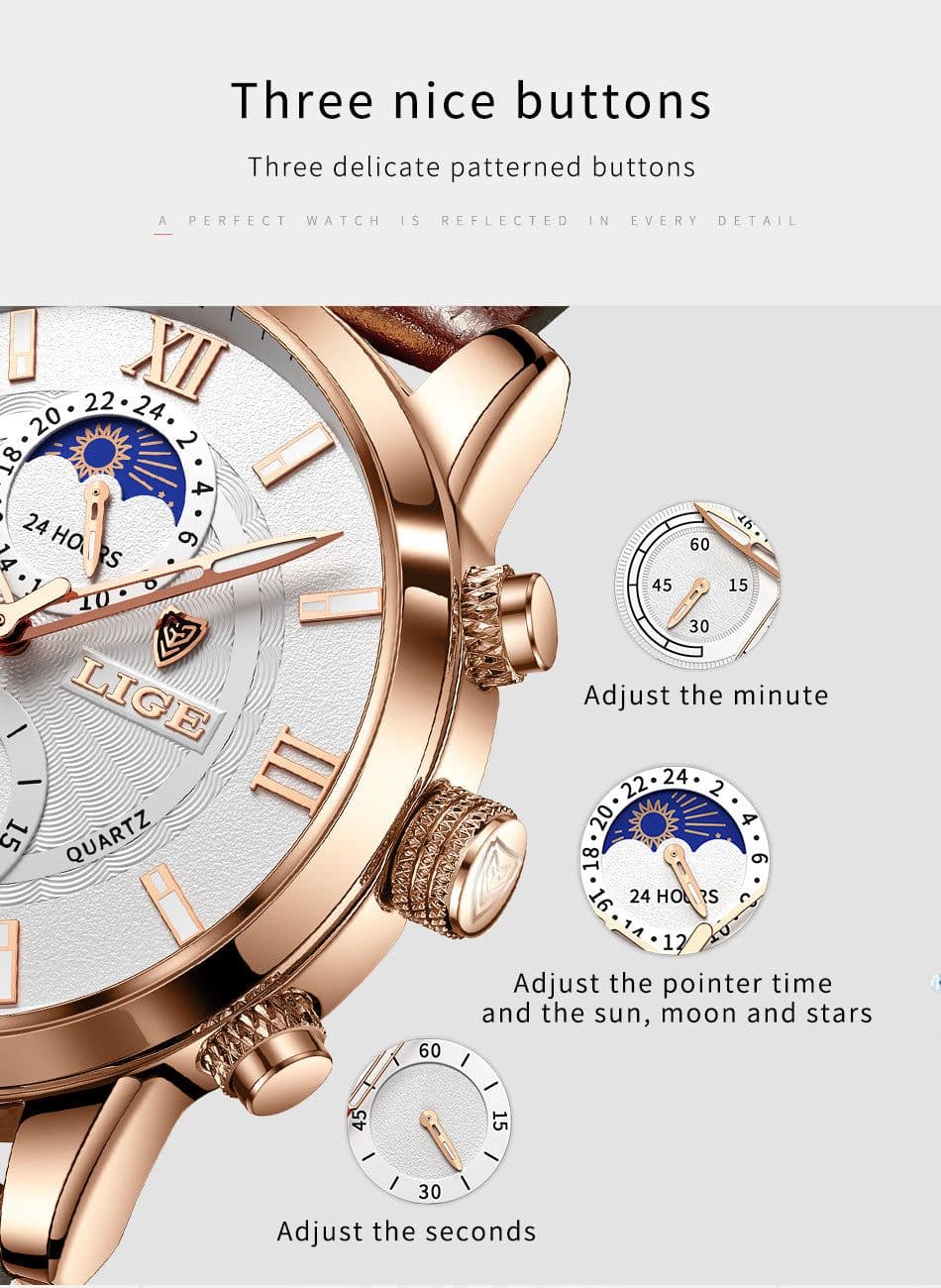 image-Lige LG8932 Quartz Chronograph Business Watch