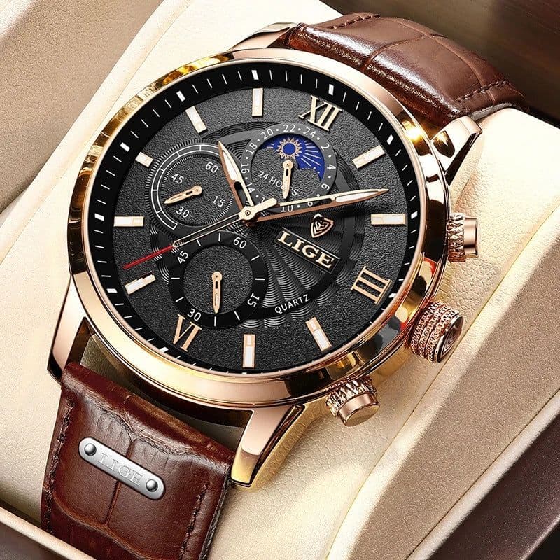 image-Lige LG8932 Quartz Chronograph Business Watch