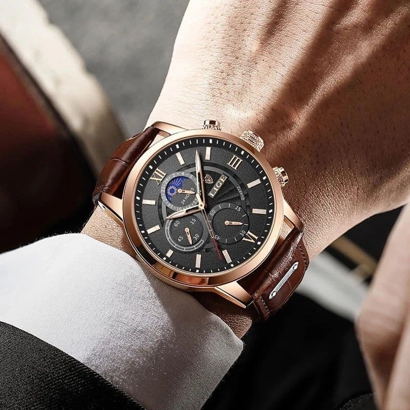 image-Lige LG8932 Quartz Chronograph Business Watch