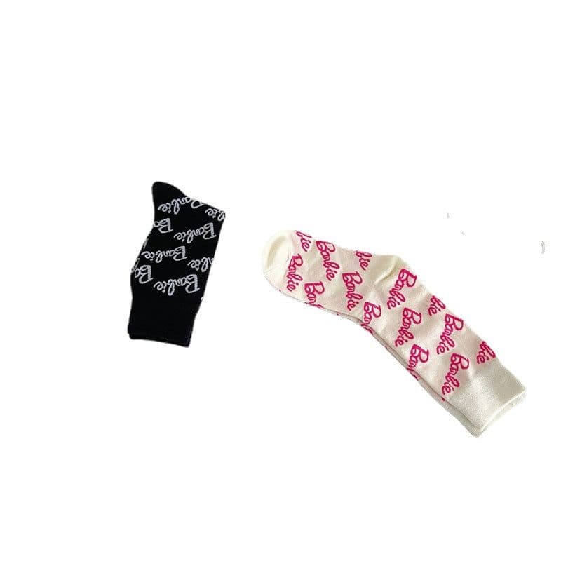 image-Cotton Mid-Tube Casual Socks Unisex Sports Absorbing White One Size