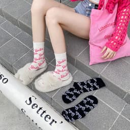 image-Cotton Mid-Tube Casual Socks Unisex Sports Absorbing White One Size