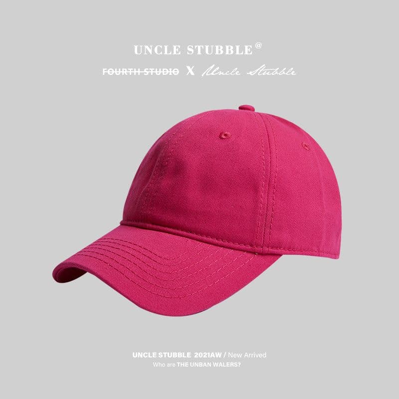image-Cotton Baseball Cap Visor Hat Adjustable Striped Summer Sun Shade