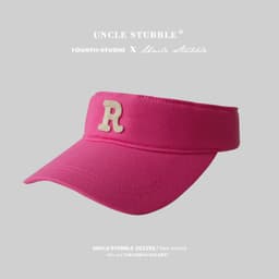 image-Cotton Baseball Cap Visor Hat Adjustable Striped Summer Sun Shade