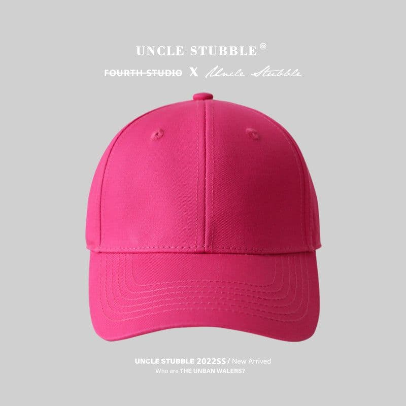 image-Cotton Baseball Cap Visor Hat Adjustable Striped Summer Sun Shade