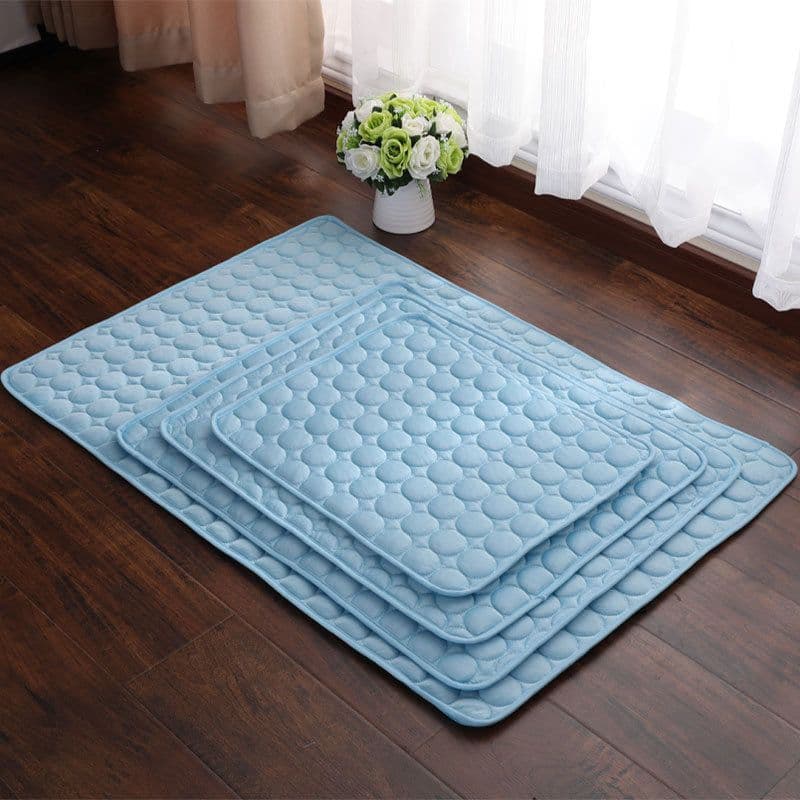 image-Pet Ice Silk Cooling Mat - Dog Cat Seat Cushion Summer Bed