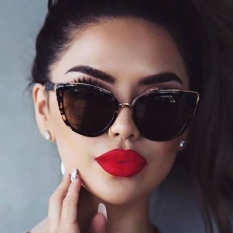 image-PATCHWERK Cat Eye Sunglasses Fashion Leopard Print Frame
