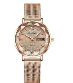image-Berdagga Waterproof Quartz Watch Women 33mm Dual Calendar