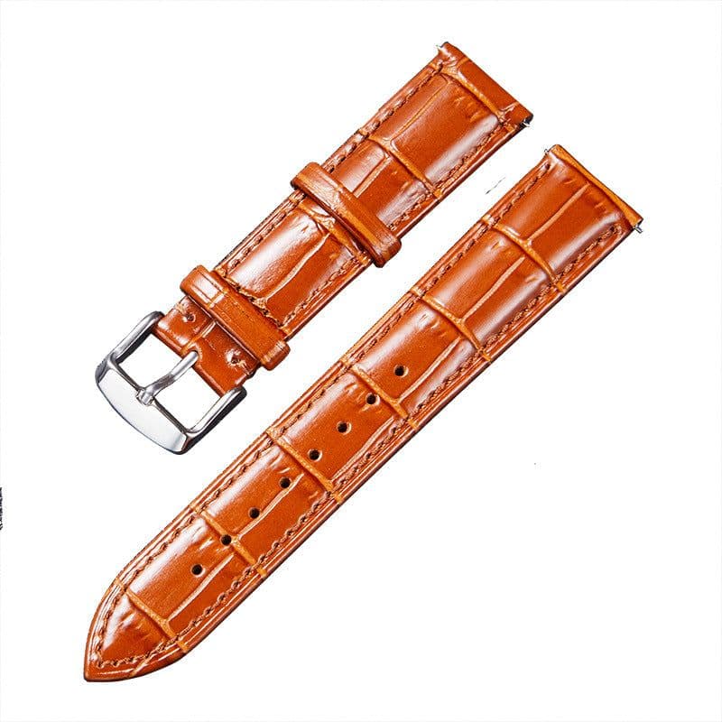 image-GETALIA Genuine Leather Watch Strap 22mm Quick Release Brown
