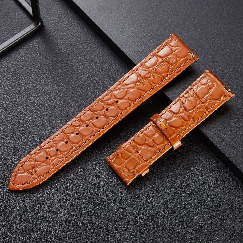 image-GETALIA Genuine Leather Watch Strap 22mm Quick Release Brown
