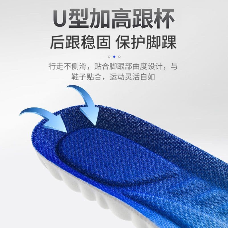 image-4D Soft Cushioned Insoles Unisex Arch Support Shock Absorbing PU