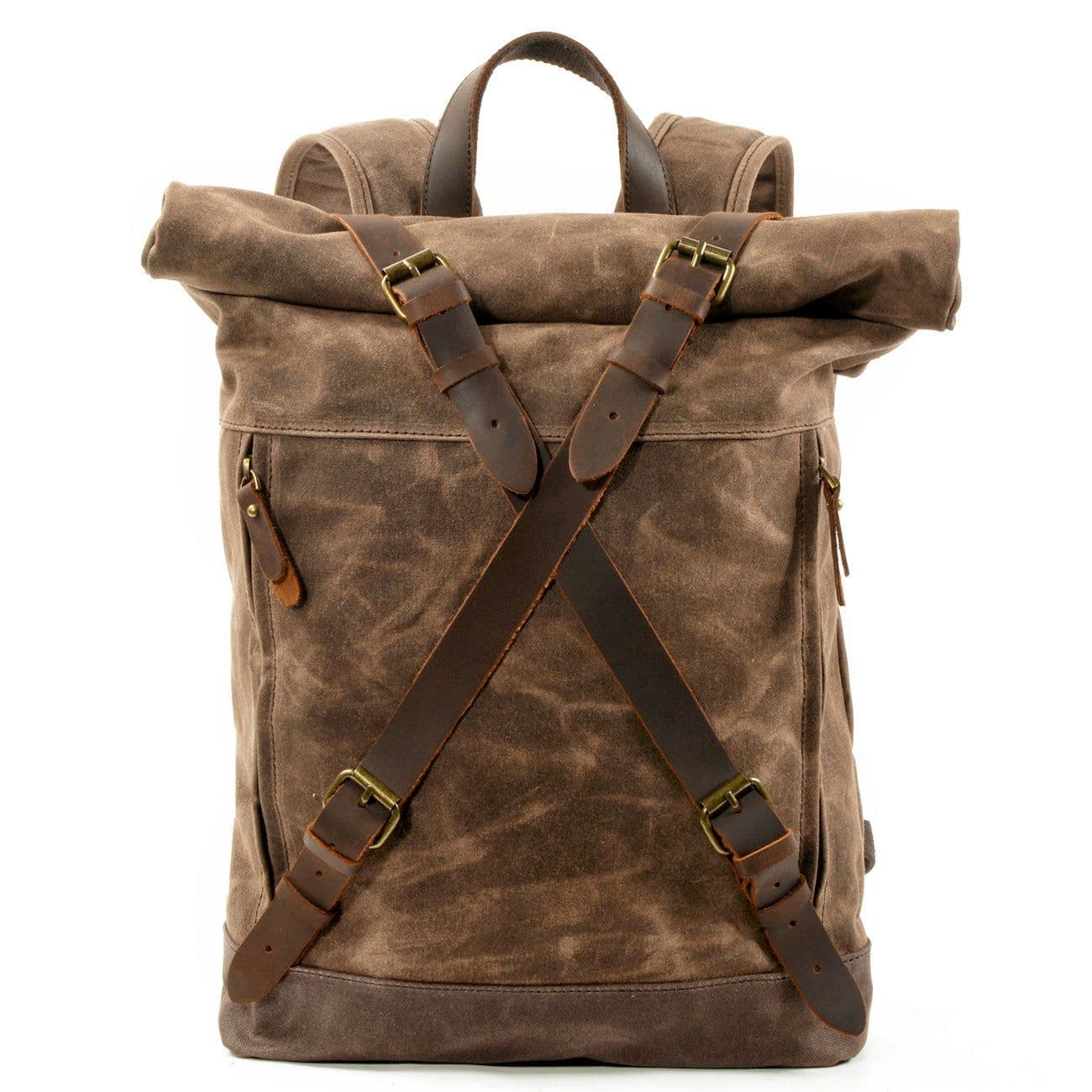 image-MUCHUAN Canvas Backpack Men's 20-35L Waterproof Anti-Theft Laptop Bag