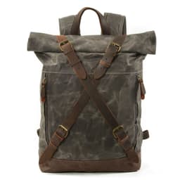 image-MUCHUAN Canvas Backpack Men's 20-35L Waterproof Anti-Theft Laptop Bag