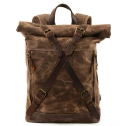 image-MUCHUAN Canvas Backpack Men's 20-35L Waterproof Anti-Theft Laptop Bag
