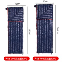 image-Widesea Camping Down Sleeping Bag 90% White Duck Down Envelope Lightweight