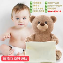 image-Talking Peek-a-Boo Teddy Bear Plush Toy for Kids