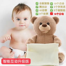 image-Talking Peek-a-Boo Teddy Bear Plush Toy for Kids