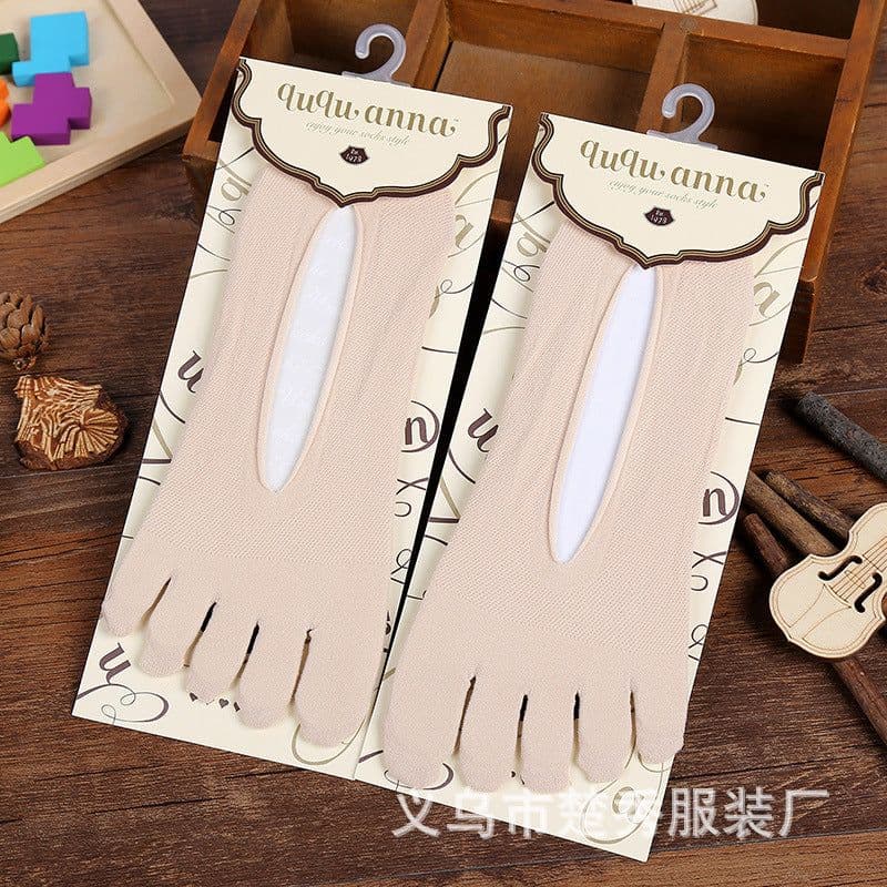 image-Women's Nylon Invisible Five-Toe Socks Non-Slip Breathable