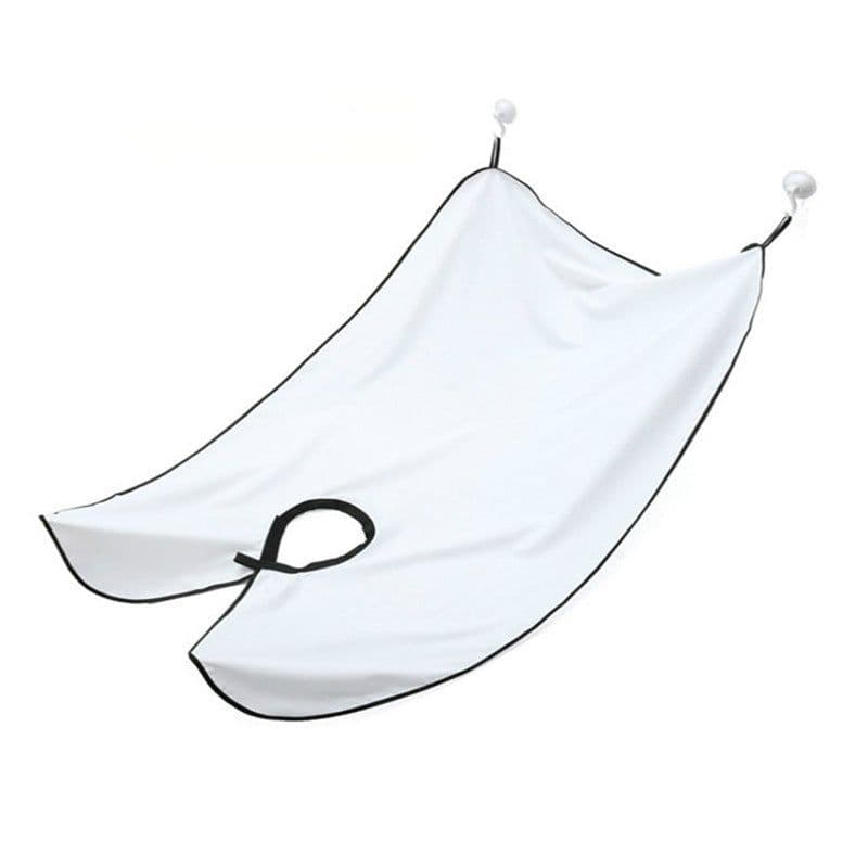 image-Men's Beard Shaving Apron with Suction Cups 120x80cm Transparent