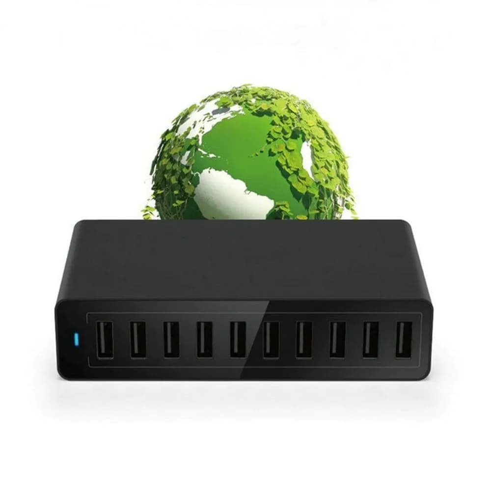 image-60W USB Charger 12A 6-Port 100-240V US Plug