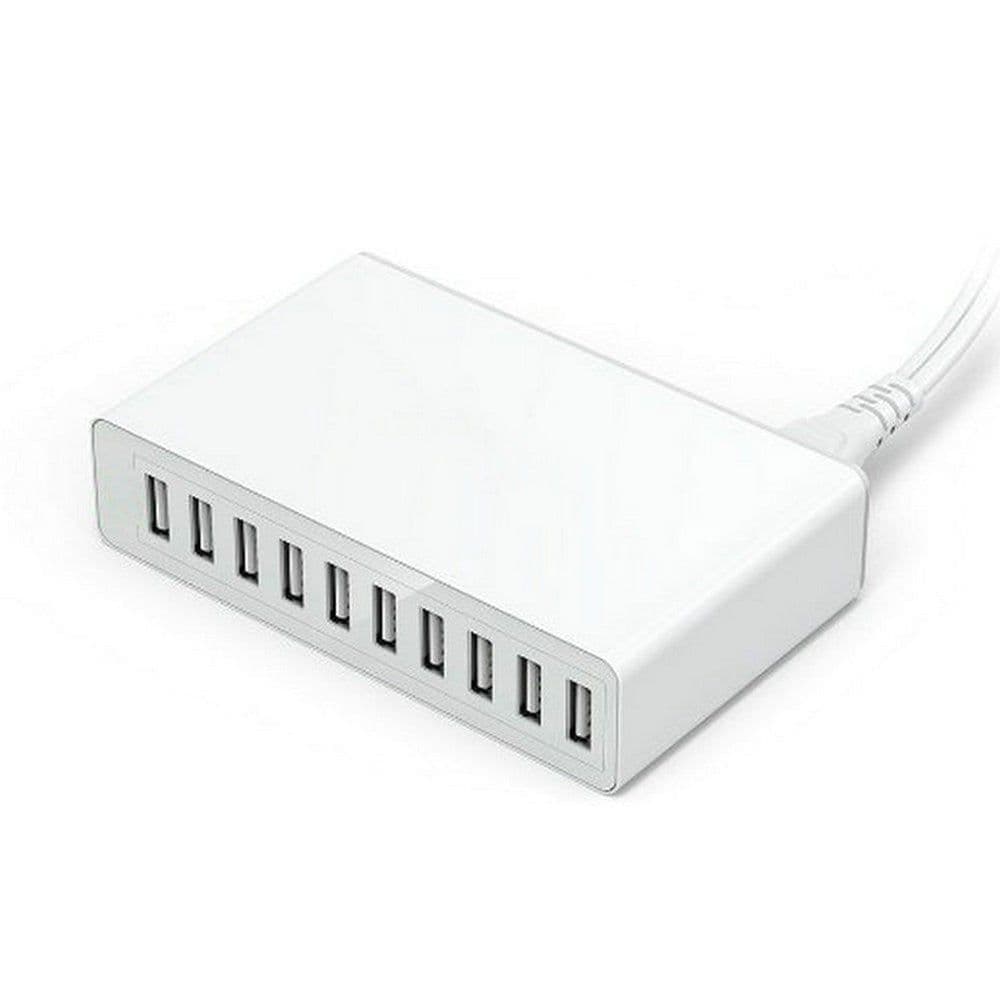 image-60W USB Charger 12A 6-Port 100-240V US Plug