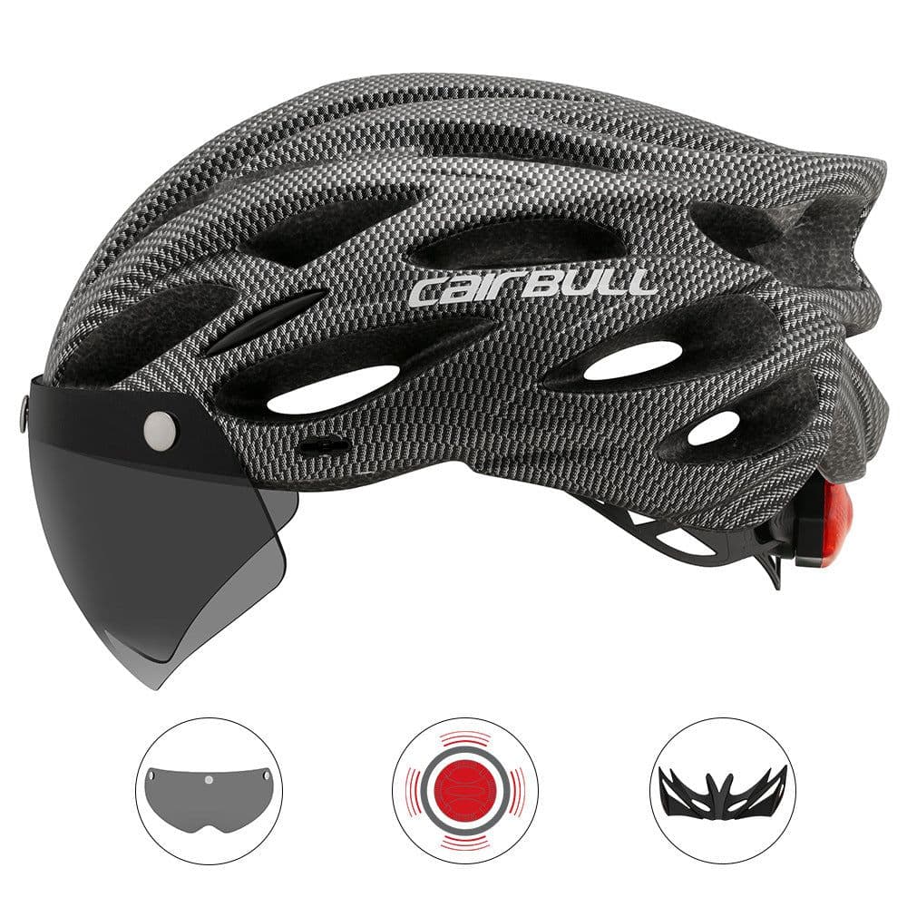 image-Cairbull ALLROAD 2020 Bike Helmet with Lens, Brim & Tail Light