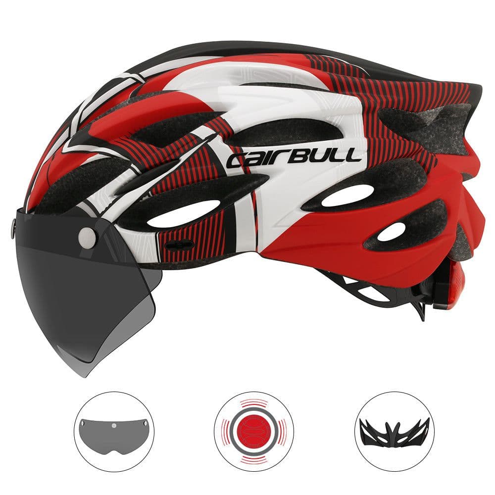 image-Cairbull ALLROAD 2020 Bike Helmet with Lens, Brim & Tail Light