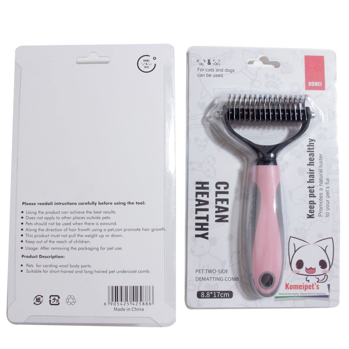 image-Dog Knot Comb for Long-Haired Breeds - Pet Grooming Tool
