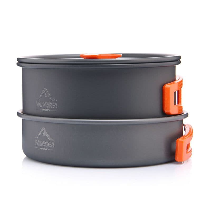 image-Widesea Camping Pot Set 2-3 People Aluminum Alloy with Teapot