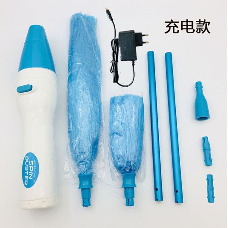 image-Electric Rotating Rechargeable Dust Duster Cleaning Brush