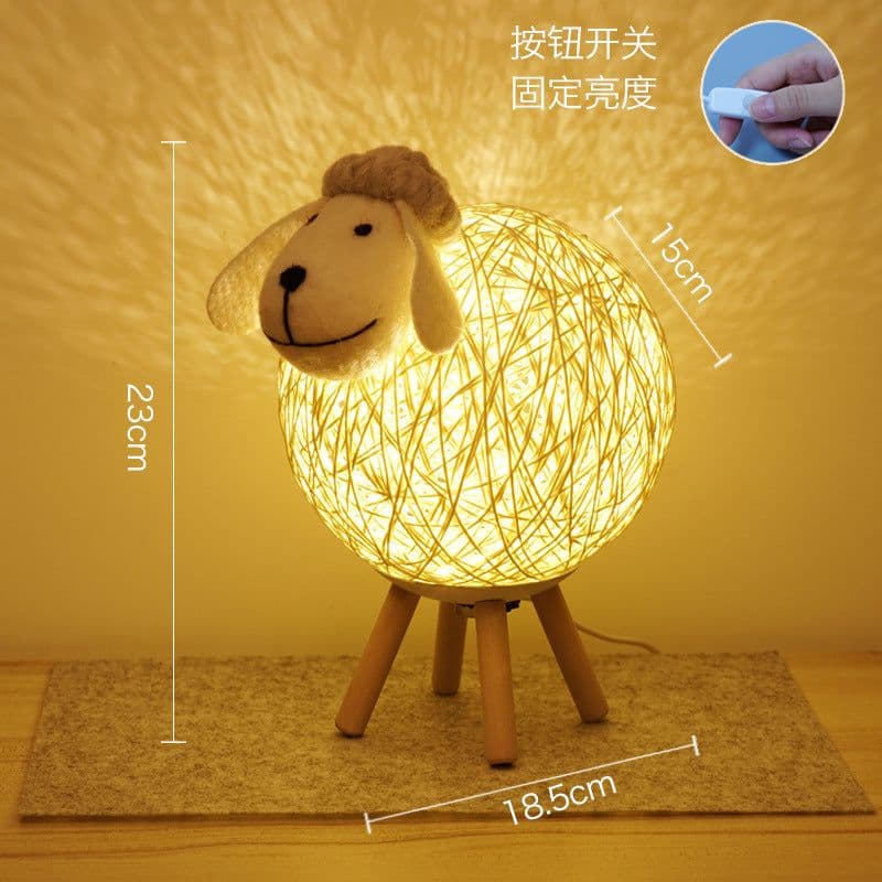image-Smart Voice Control Lamb Night Light with Remote & App Control