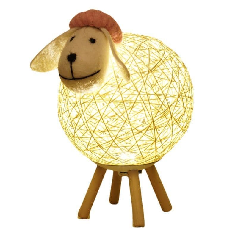 image-Smart Voice Control Lamb Night Light with Remote & App Control