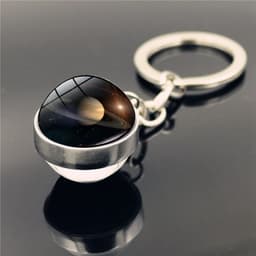 image-Solar System Planet Galaxy Nebula Keychain Crystal Pendant