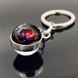 image-Solar System Planet Galaxy Nebula Keychain Crystal Pendant