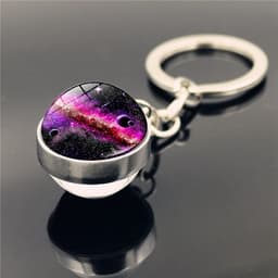 image-Solar System Planet Galaxy Nebula Keychain Crystal Pendant