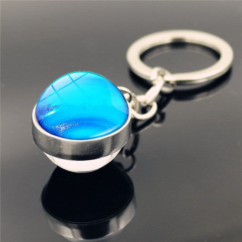 image-Solar System Planet Galaxy Nebula Keychain Crystal Pendant